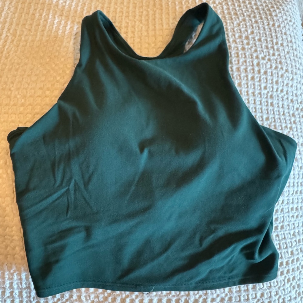 Athleta crop tank beautiful green color Medium